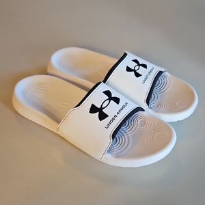 White Under Armour Slides